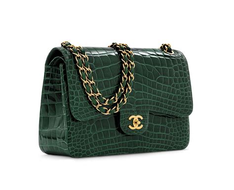 emerald green chanel bag.